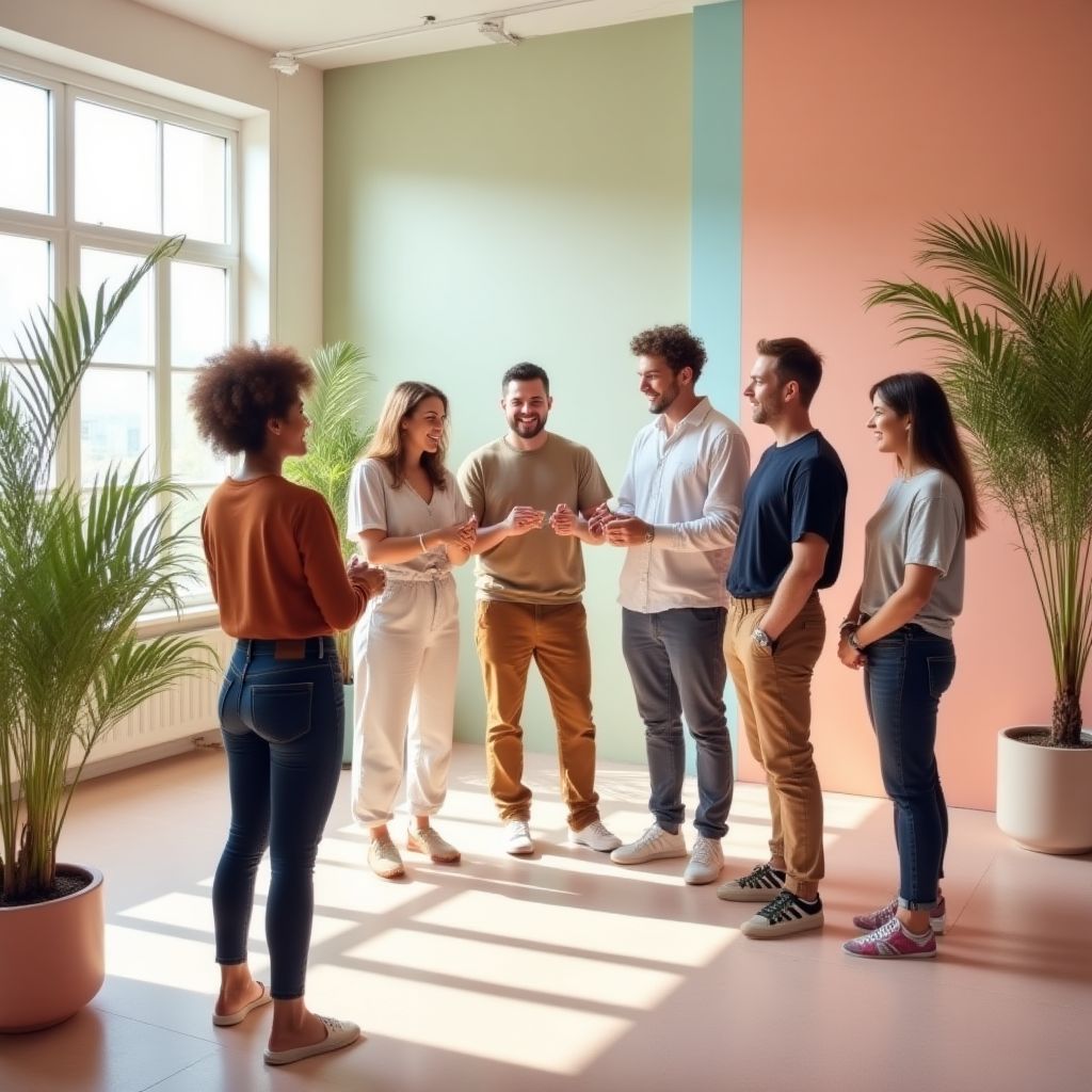 Das MindGrow Team bei einer Gruppensession